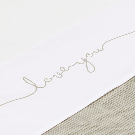 <tc>Jollein</tc> Serviette de berceau Love You Nougat 75x100cm