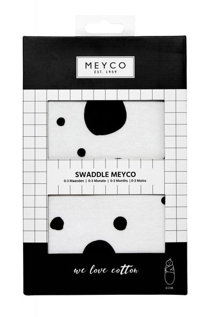 <tc>Meyco</tc> Couverture d'emmaillotage Dots Black