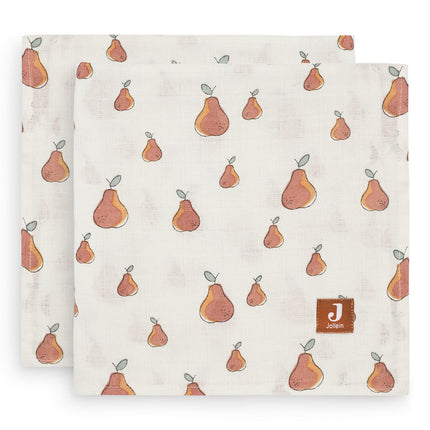 <tc>Jollein</tc> Hydrofile Cloth Pear 115x115cm 2pcs