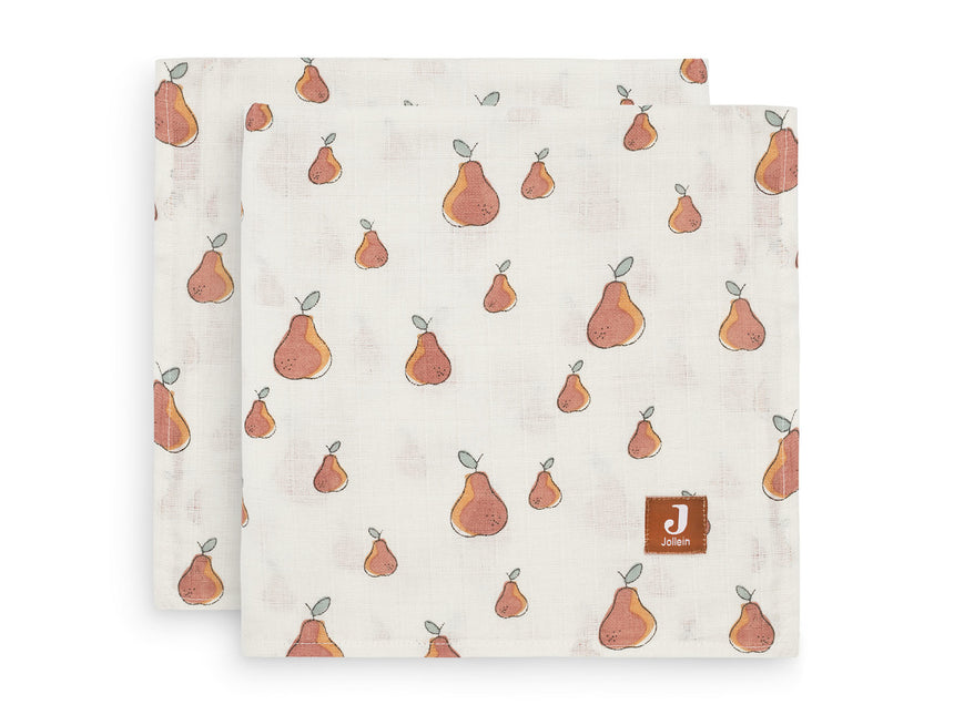 <tc>Jollein</tc> Hydrofile Cloth Pear 115x115cm 2pcs