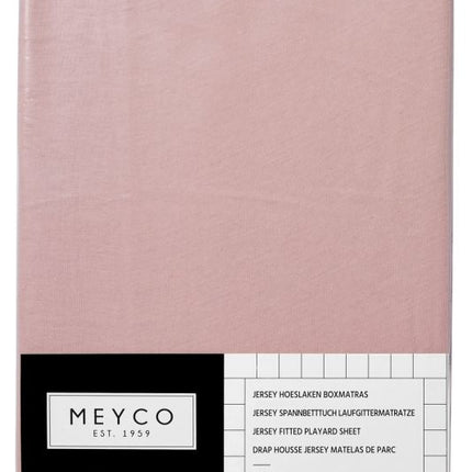 <tc>Meyco</tc> Drap-housse Jersy Box Matelas Vieux Rose 75x95cm