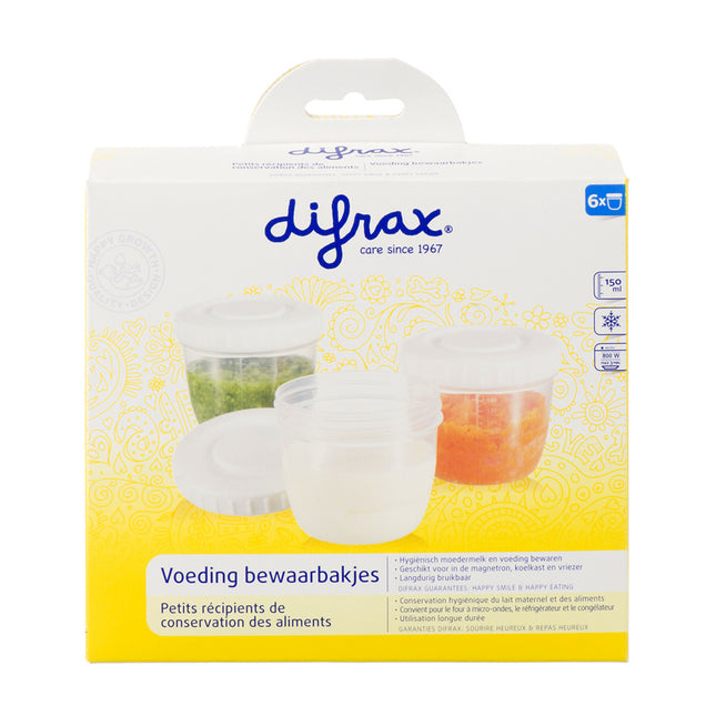 <tc>Difrax</tc> Tasses de conservation des aliments (6 pièces)