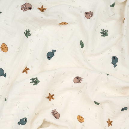 <tc>Done by Deer</tc> Couverture bébé Sea Friends Beige 100cm