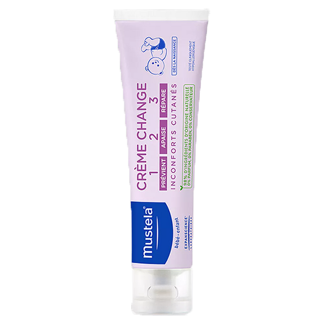 <tc>Mustela</tc> Crème pour bébés pour les changements de couches 1-2-3 100ml