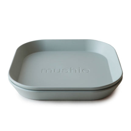 <tc>Mushie</tc> Assiette bébé carrée sauge 2pcs