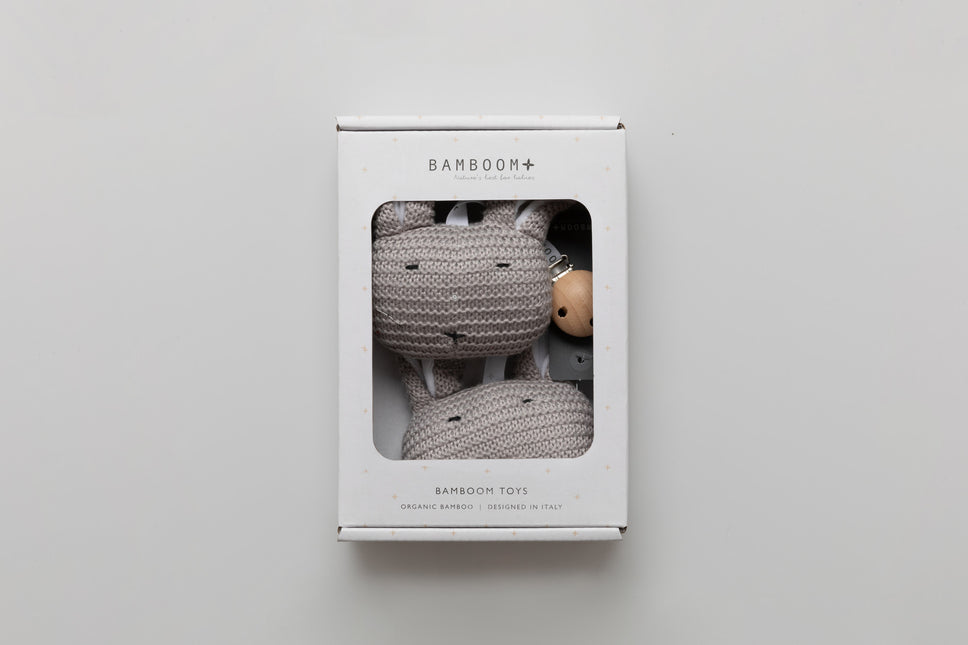 <tc>Bamboom</tc> Peluche avec pince gris chaud