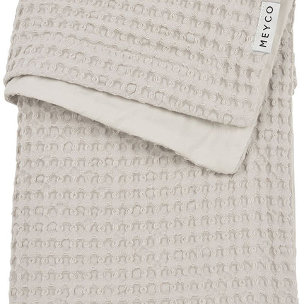 <tc>Meyco</tc> Couverture de berceau en coton gaufré pour bébé Greige 75x100cm