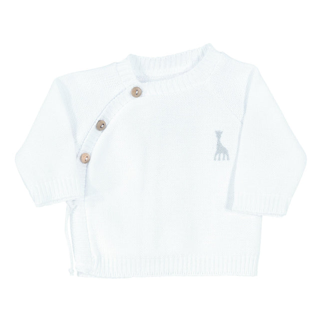 <tc>Sophie de Giraf</tc> Cardigan bébé Cardigan enveloppant blanc