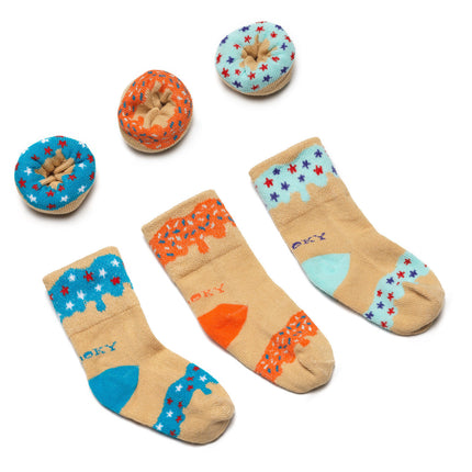 <tc>Dooky</tc> Babysocks Donut Blueberry Orange 3 paires