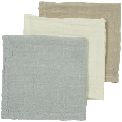 <tc>Meyco</tc> Mouthwipe 3St Blanc cassé/Gris clair/Café