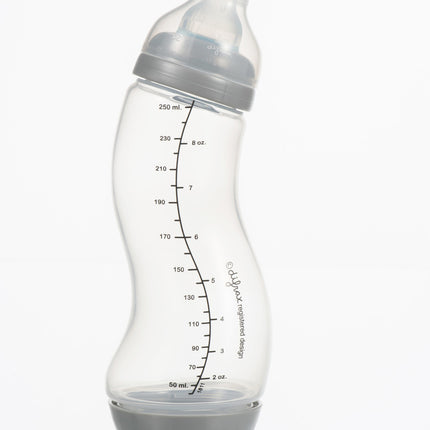 <tc>Difrax</tc> S-Bottle 123 Transparent/Gris 250 ml