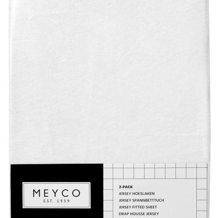 <tc>Meyco</tc> Drap-housse Jersey Blanc 40x80/90 cm 2pcs