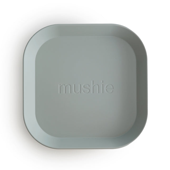 <tc>Mushie</tc> Assiette bébé carrée sauge 2pcs