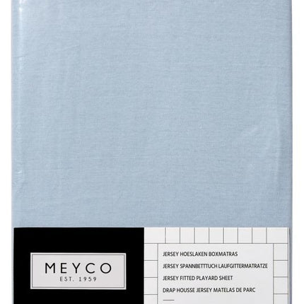 <tc>Meyco</tc> Drap-housse Jersy Box Matelas Bleu clair 75x95cm