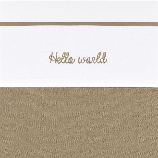 <tc>Meyco</tc> Serviette de bain Hello World Taupe 75X100cm