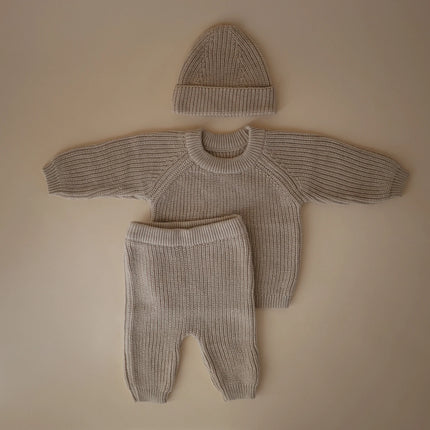 <tc>Mushie</tc> Pantalon bébé Chunky Knit Beige