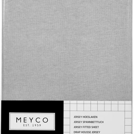 <tc>Meyco</tc> Drap-housse Jersey Gris clair 70x140/150 cm