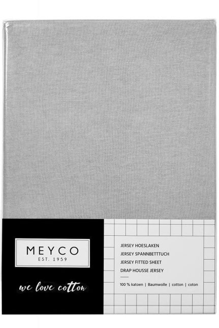 <tc>Meyco</tc> Drap-housse Jersey Gris clair 70x140/150 cm