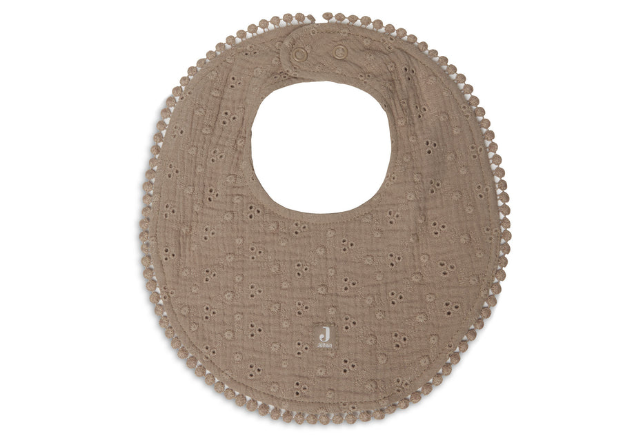 <tc>Jollein</tc> Bib Bandana Broderie ronde Biscuit