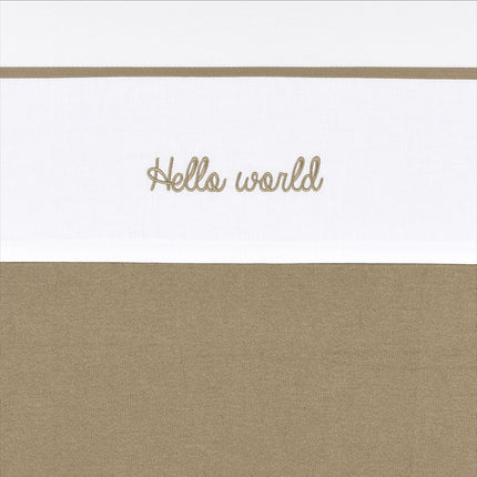 <tc>Meyco</tc> Drap de lit Hello World Taupe 100X150cm