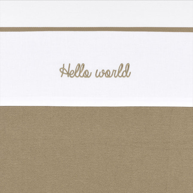 <tc>Meyco</tc> Drap de lit Hello World Taupe 100X150cm