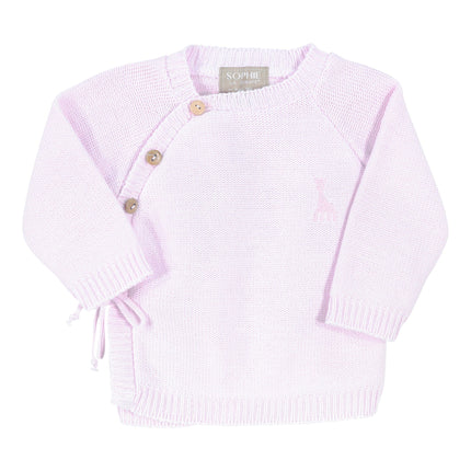 <tc>Sophie de Giraf</tc> Cardigan couverture bébé rose