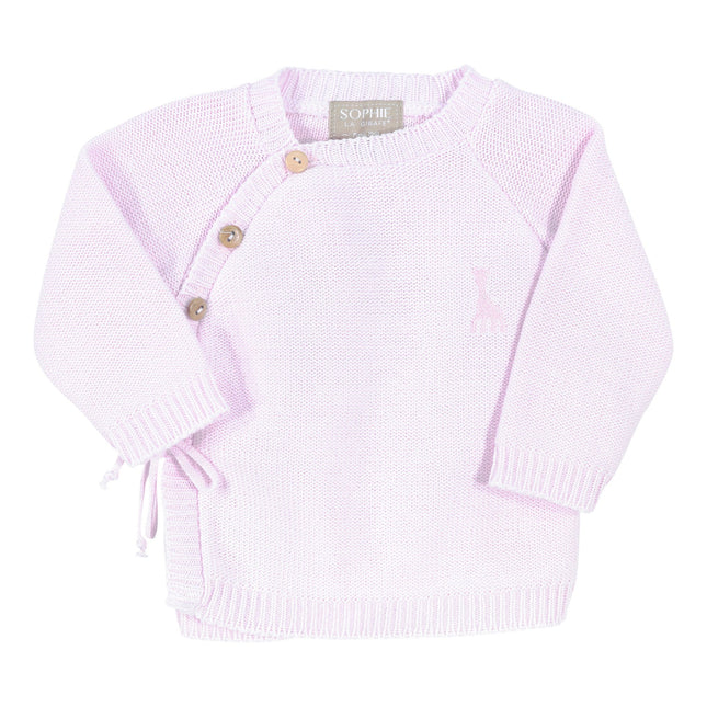 <tc>Sophie de Giraf</tc> Cardigan couverture bébé rose