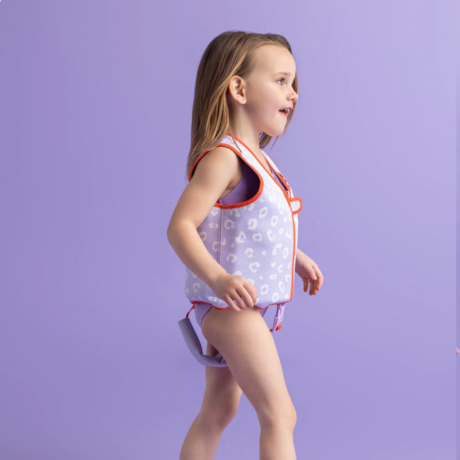 <tc>Swim Essentials</tc> Gilet de bain Lilas Léopard 3-6 ans