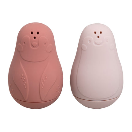 <tc>Baby's Only</tc> Jouets de bain Pingu√ØNs rouge pierre/rose ancien 2pcs.