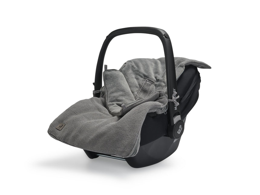 <tc>Jollein</tc> Footmuff Car Seat Group 0+ 3/5 Points Basic Knit Stone Grey