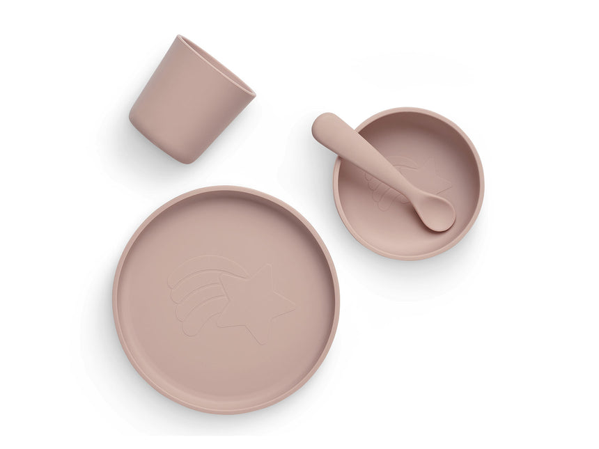 <tc>Jollein</tc> Vaisselle pour enfants en silicone rose pâle