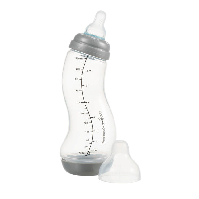 <tc>Difrax</tc> S-Bottle 123 Transparent/Gris 250 ml