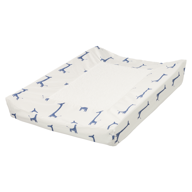 <tc>Fresk</tc> Housse de matelas à langer Girafe Bleu Indigo