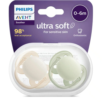 <tc>Philips Avent</tc> Fop<tc>tétine</tc> +0 Mois Beige doux/ Vert clair