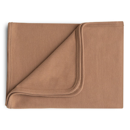 <tc>Mushie</tc> Couverture de berceau nervurée Tan