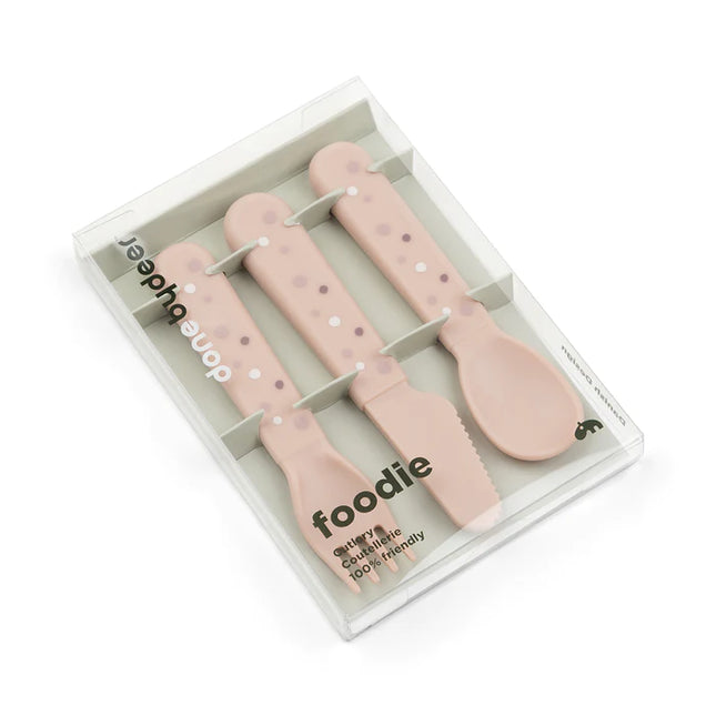 <tc>Done by Deer</tc> Set de couverts pour bébé Happy Dots Powder