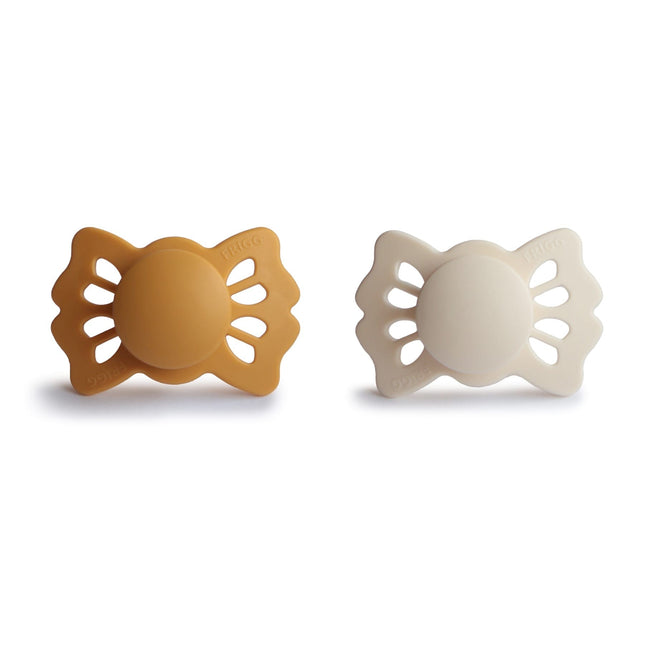 <tc>Frigg</tc> <tc>tétine</tc> Taille 1 Lucky Honey Gold/Cream Silicone 2-Pack