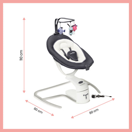 <tc>Babymoov</tc> Swing Swoon Motion Zinc Avec Adaptateur