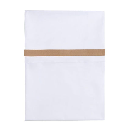 <tc>Baby's Only</tc> Drap de berceau Passepoil tissé Caramel/Blanc