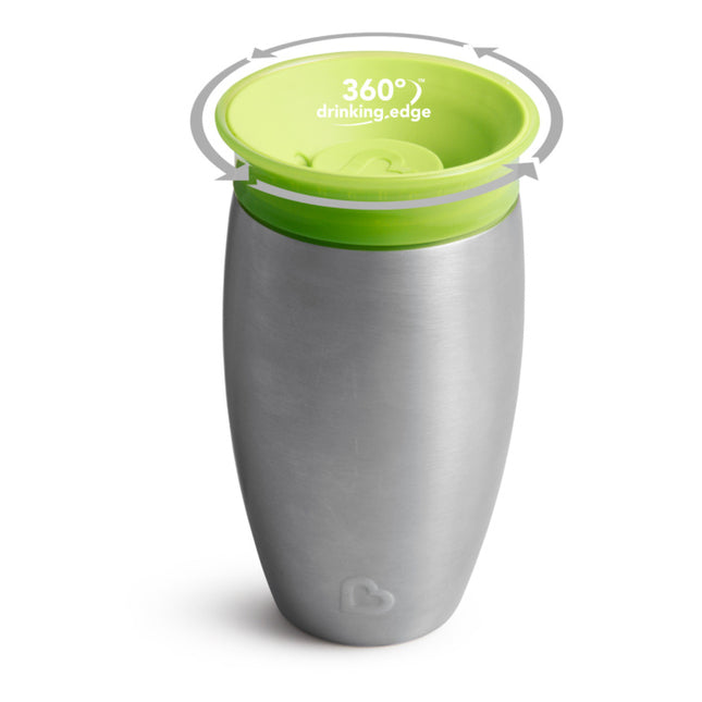 <tc>Munchkin</tc> Tasse à boire Miracle Sippy Cup Green Stainless Steel