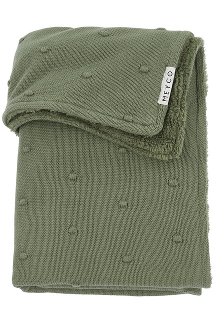 <tc>Meyco</tc> Couverture de lit Teddy Mini Knots Forest Green