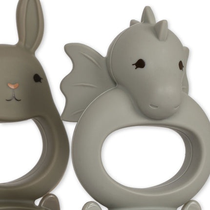 <tc>Konges Slojd</tc> Ensemble de couverts pour bébé Dragon et lapin Topanga 2pcs