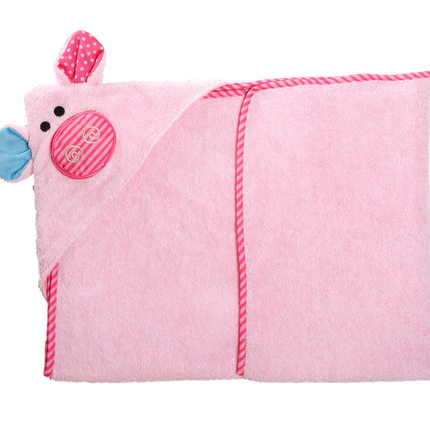 <tc>Zoocchini</tc> Peignoir Bébé Pinky Le Cochonnet Coton