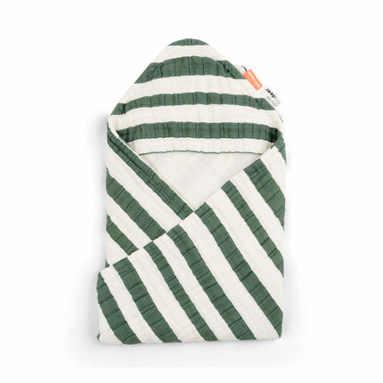 <tc>Done by Deer</tc> Serviette de bain Baby Stripes Gots Green