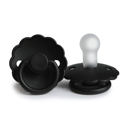 <tc>Frigg</tc> <tc>tétine</tc> Taille 2 Daisy Jet Black Silicone