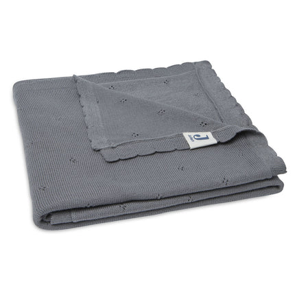 <tc>Jollein</tc> Couverture de berceau Pointelle Storm Grey 75x100cm