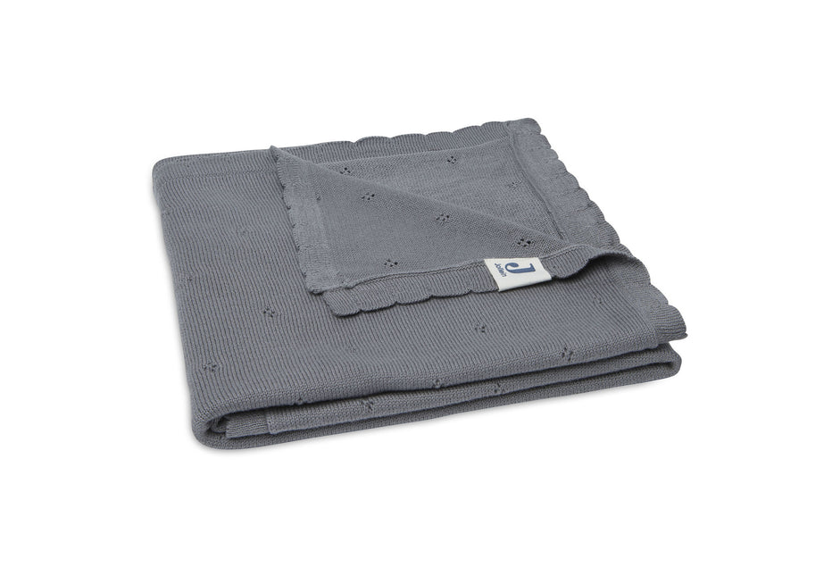 <tc>Jollein</tc> Couverture de berceau Pointelle Storm Grey 75x100cm