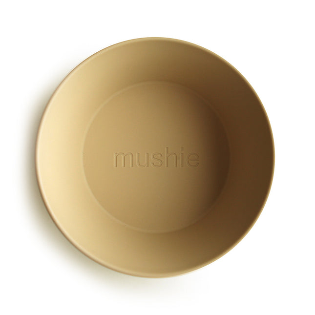 <tc>Mushie</tc> Bol à bébé Rond Moutarde 2pcs