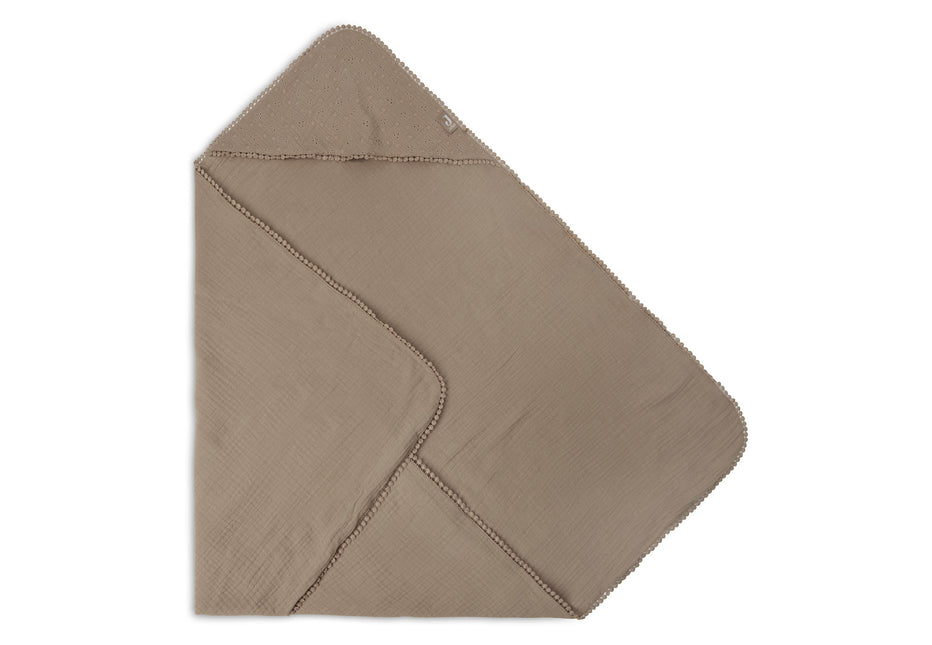 <tc>Jollein</tc> Serviette de bain Bébé Broderie Biscuit 75x75cm