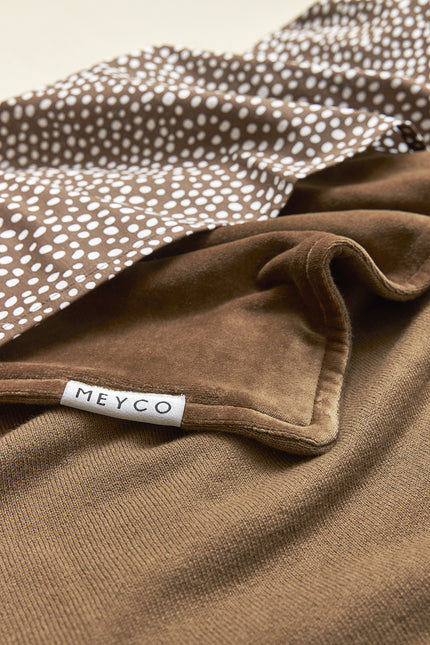 <tc>Meyco</tc> Couverture de berceau en tricot de velours Basique Chocolat